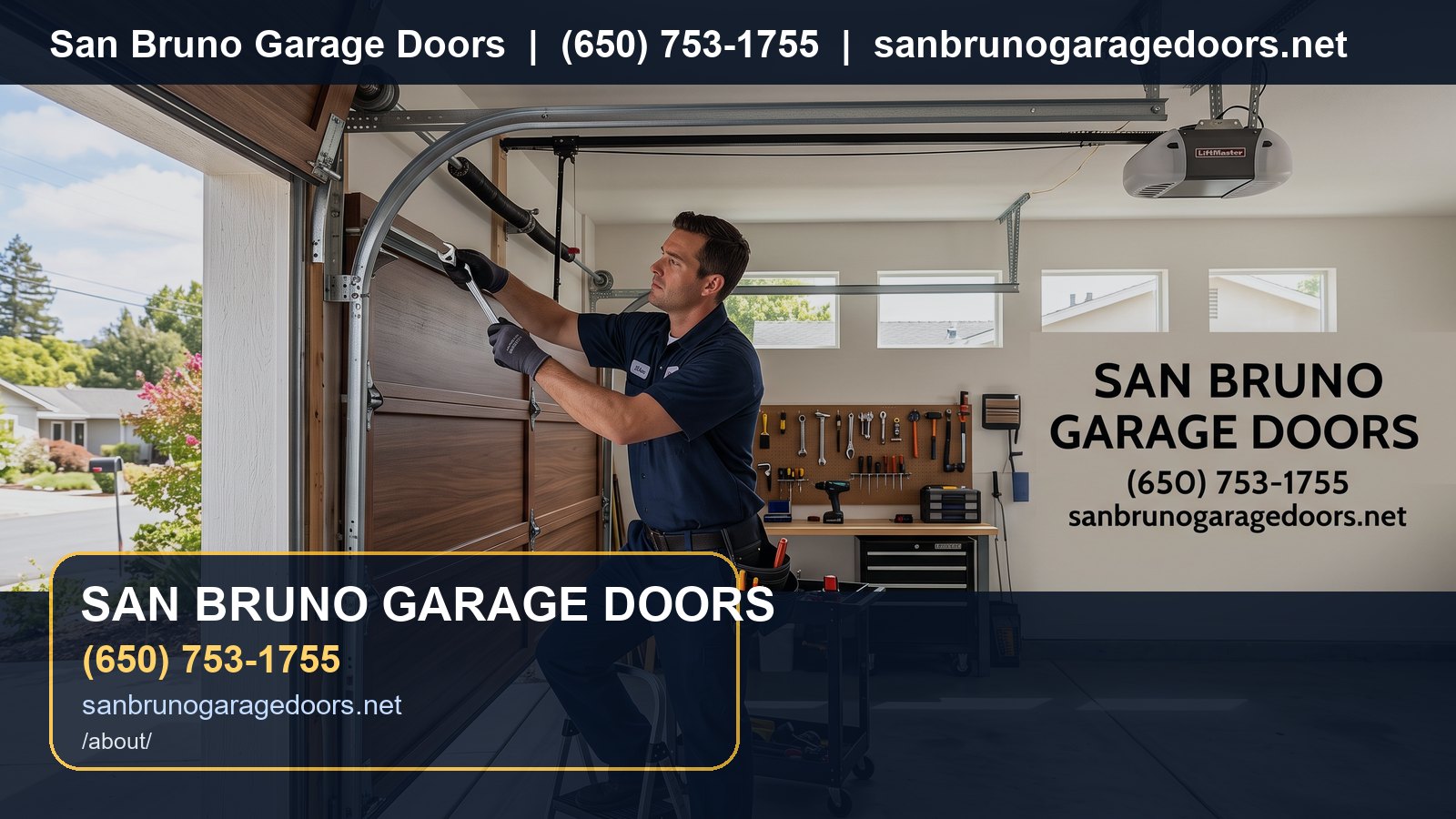 About San Bruno Garage Doors branded visual