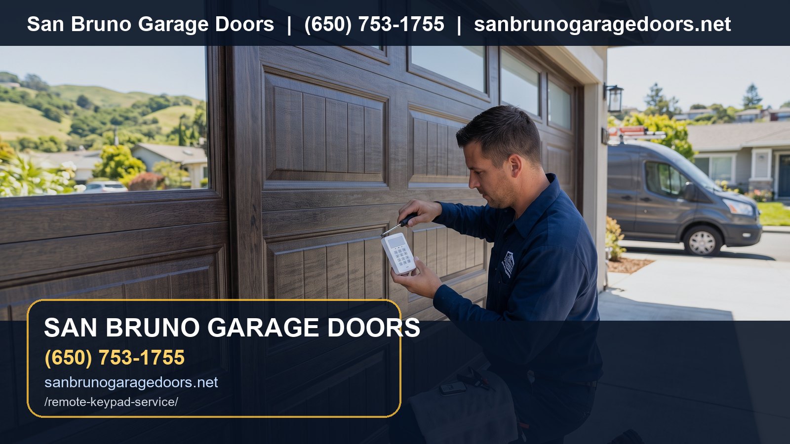 Garage Door Remote and Keypad Service San Bruno branded visual